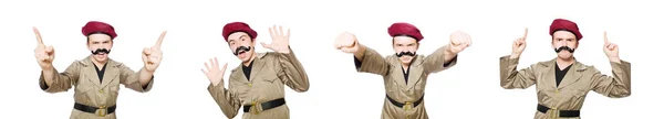 Askeri konseptte komik asker — Stok fotoğraf