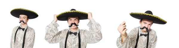 Grappig Mexicaans geïsoleerd op de witte — Stockfoto