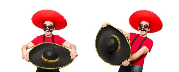 Grappig Mexicaans geïsoleerd op de witte — Stockfoto