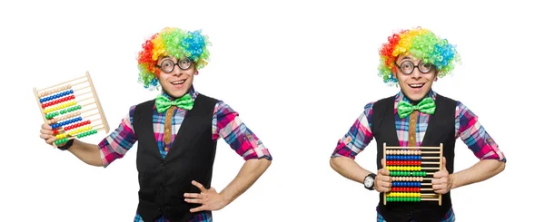 Clown isoliert auf weißem Hintergrund — Stockfoto