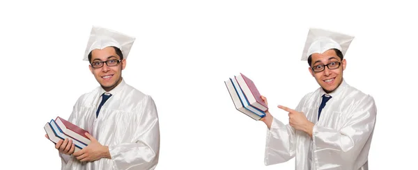Student isolated on the whie background — Stock Photo, Image