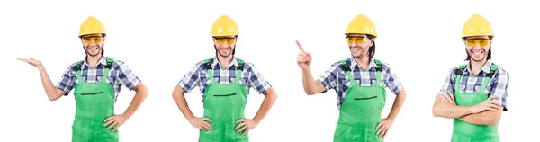 Trabajador industrial aislado en el fondo blanco —  Fotos de Stock