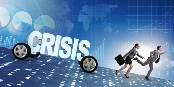 Conceito empresarial de crise e recessão — Fotografia de Stock