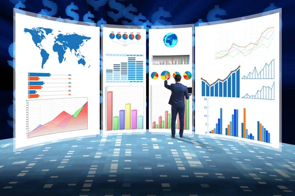 Konzept von Business Charts und Finanzvisualisierung — Stockfoto