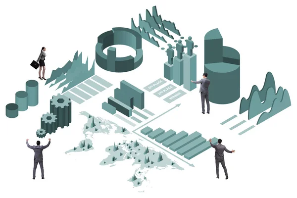 Biznesmen Analityce Biznesowej Koncepcja Infografiki — Zdjęcie stockowe