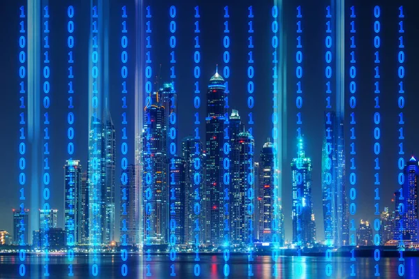 Begreppet modern digital stad och innovation — Stockfoto