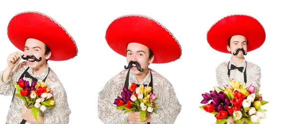 Mexicano engraçado com chapéu sombrero — Fotografia de Stock