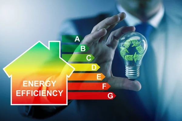 Przedsiębiorca w koncepcji efektywności energetycznej — Zdjęcie stockowe