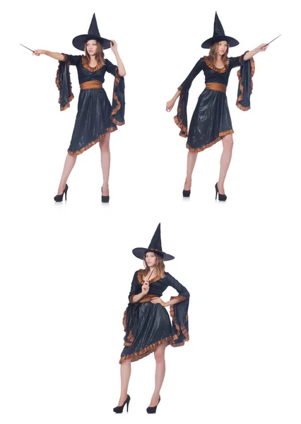 Witch isolated on the white background — Stock Photo, Image