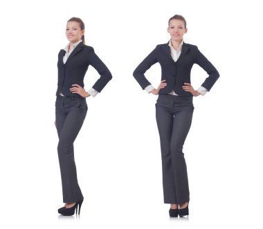 Beyazların arasında izole edilmiş iş kadını