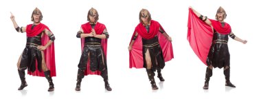 Beyaz izole gladyatör