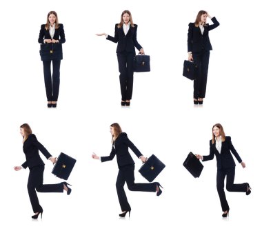 Beyaz tenli genç iş kadını