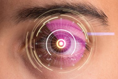 İnsan gözüne yerleştirilmiş sensör konsepti