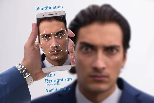 Concept of face recognition software and hardware — Stock Photo, Image