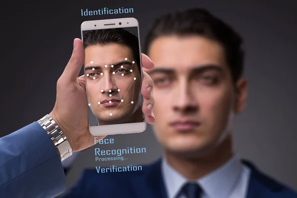 Concept of face recognition software and hardware — Stock Photo, Image