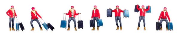 Man preparing for winter vacation — Stock Photo, Image