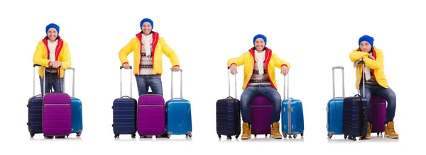 Man preparing for winter vacation — Stock Photo, Image