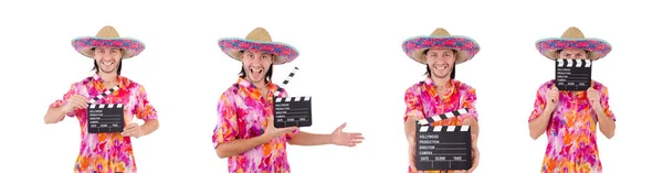 Divertente messicano con cappello sombrero — Foto Stock