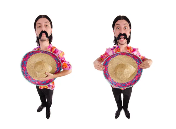 Mexicano engraçado com chapéu sombrero — Fotografia de Stock