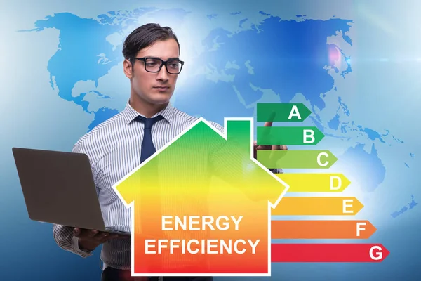 Przedsiębiorca w koncepcji efektywności energetycznej — Zdjęcie stockowe