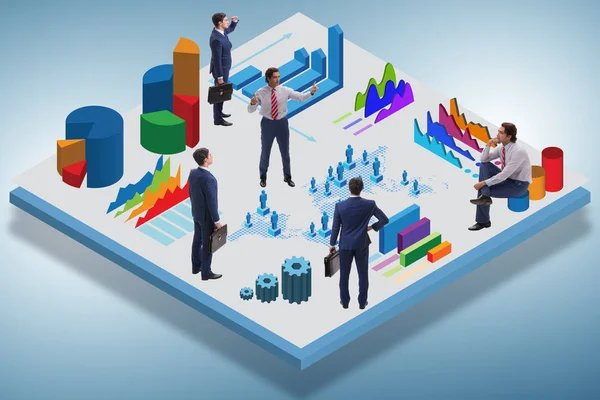 Ticari bilgi grafikleri konsepti işadamı