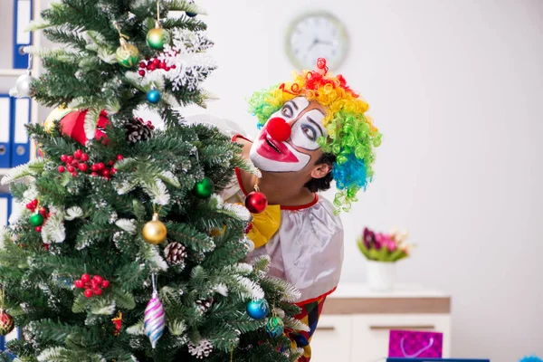 Noel kutlamaları kavram komik palyaço — Stok fotoğraf