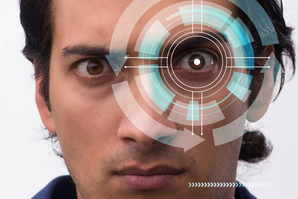 Concept of sensor implanted into human eye