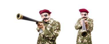 Askeri konseptte komik asker