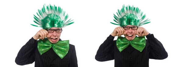 Homem engraçado com penteado mohawk — Fotografia de Stock