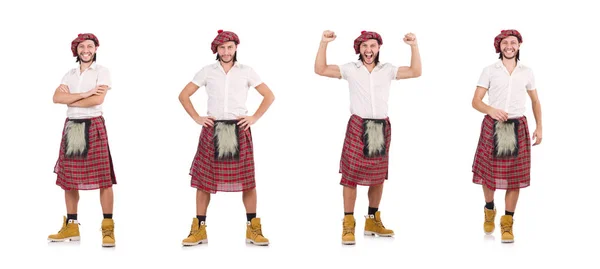 Happy Scotsman isolerad på vit — Stockfoto