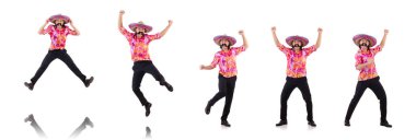 Beyaz izole Meksika atlama