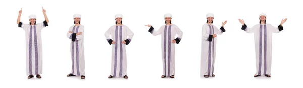 Concept met Arabische man geïsoleerd op wit — Stockfoto