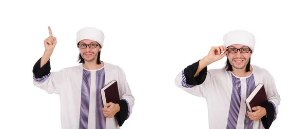 Hombre árabe aislado en blanco — Foto de Stock