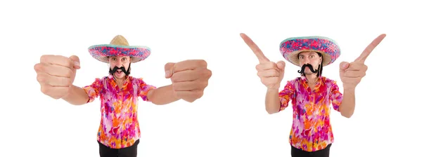 Funny mexican with sombrero hat — Stock Photo, Image