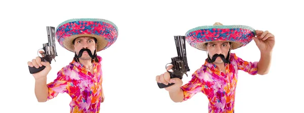 Mexicano engraçado com chapéu sombrero — Fotografia de Stock