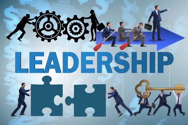 Concepto de liderazgo con muchas situaciones de negocio —  Fotos de Stock