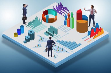 Ticari bilgi grafikleri konsepti işadamı