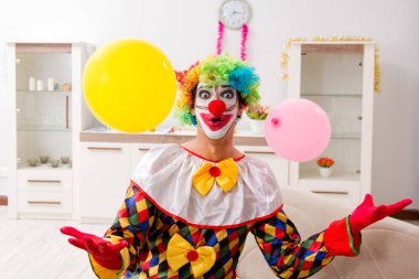 Noel kutlamaları kavram komik palyaço 