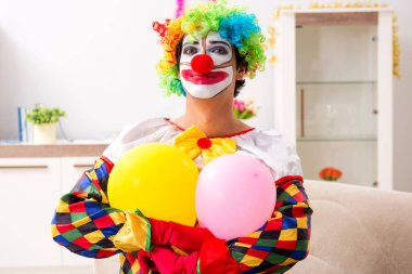 Noel kutlamaları kavram komik palyaço 