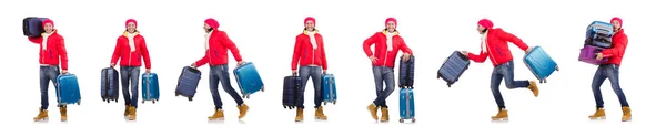 Hombre preparándose para las vacaciones de invierno —  Fotos de Stock