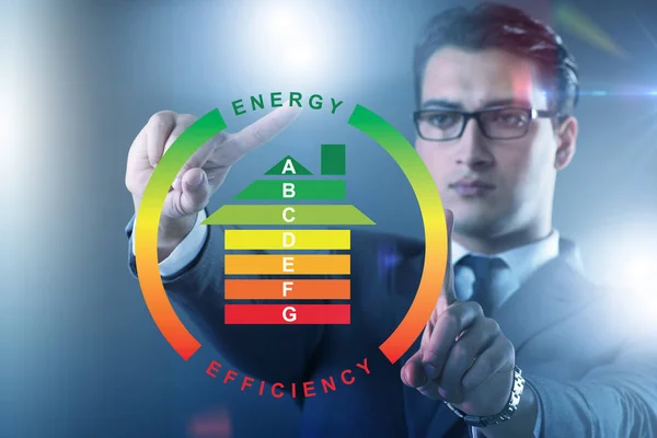 エネルギー効率の概念のビジネスマン — ストック写真