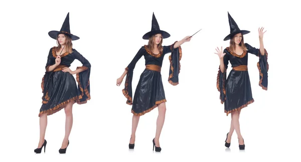 Witch isolated on the white background — Stock Photo, Image