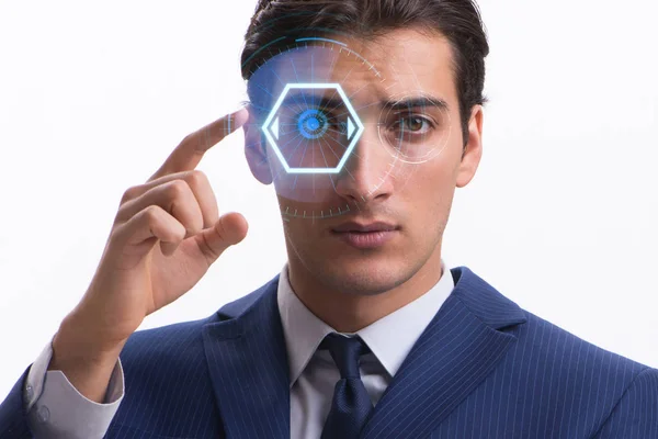 Concetto di sensore impiantato nell'occhio umano — Foto Stock