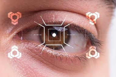 İnsan gözüne yerleştirilmiş sensör konsepti