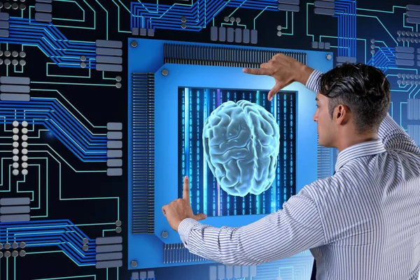 Concepto de computación cognitiva como tecnología moderna — Foto de Stock