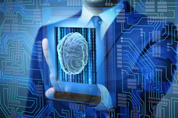 Concepto de computación cognitiva como tecnología moderna — Foto de Stock