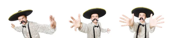 Drôle mexicain isolé sur le blanc — Photo