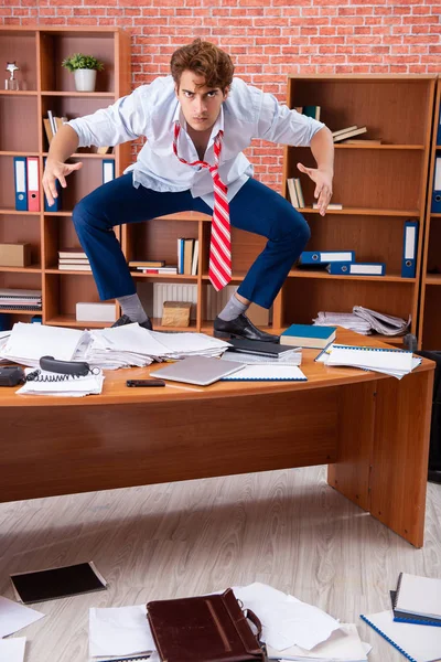 Unhappy businessman sitting in the office — Stock Photo, Image
