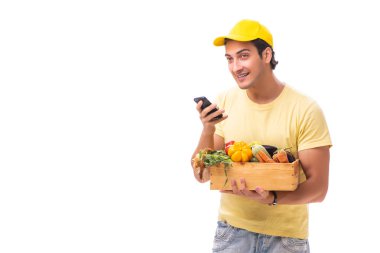 Beyaz arkaplanda izole edilmiş alışveriş konsepti