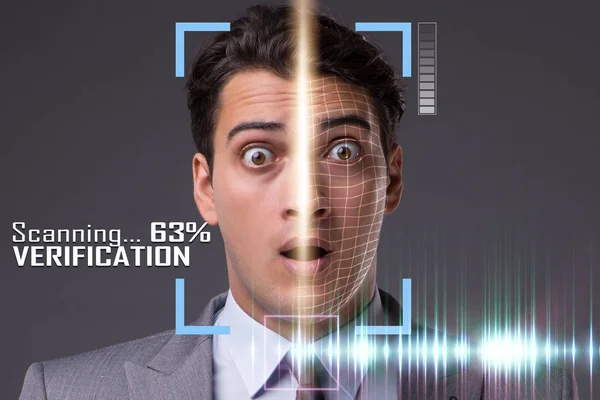 Concept of face recognition software and hardware — Stock Photo, Image